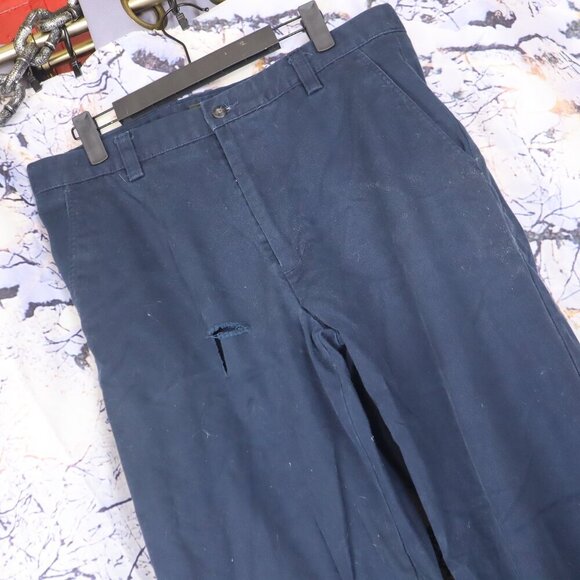 CLASSIC WORK PANTS 34x30 Dockers *FLAWED* Navy Twill Utility Contractor Cotton - Picture 1 of 9